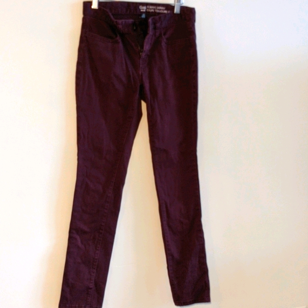 Skinny purple jeans